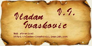 Vladan Ivašković vizit kartica